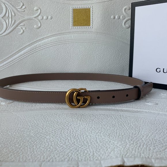 Leather belts with double G buckle